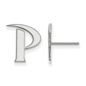 10k White Gold Pepperdine University Small Post Earrings