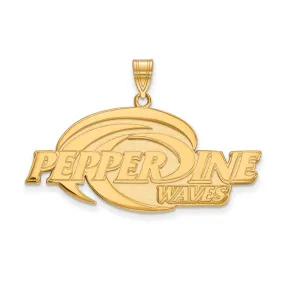 14k Yellow Gold Pepperdine U. Large Logo Pendant