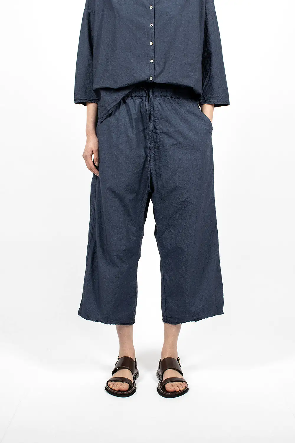 23_178 Wide&Short Trousers TC Navy