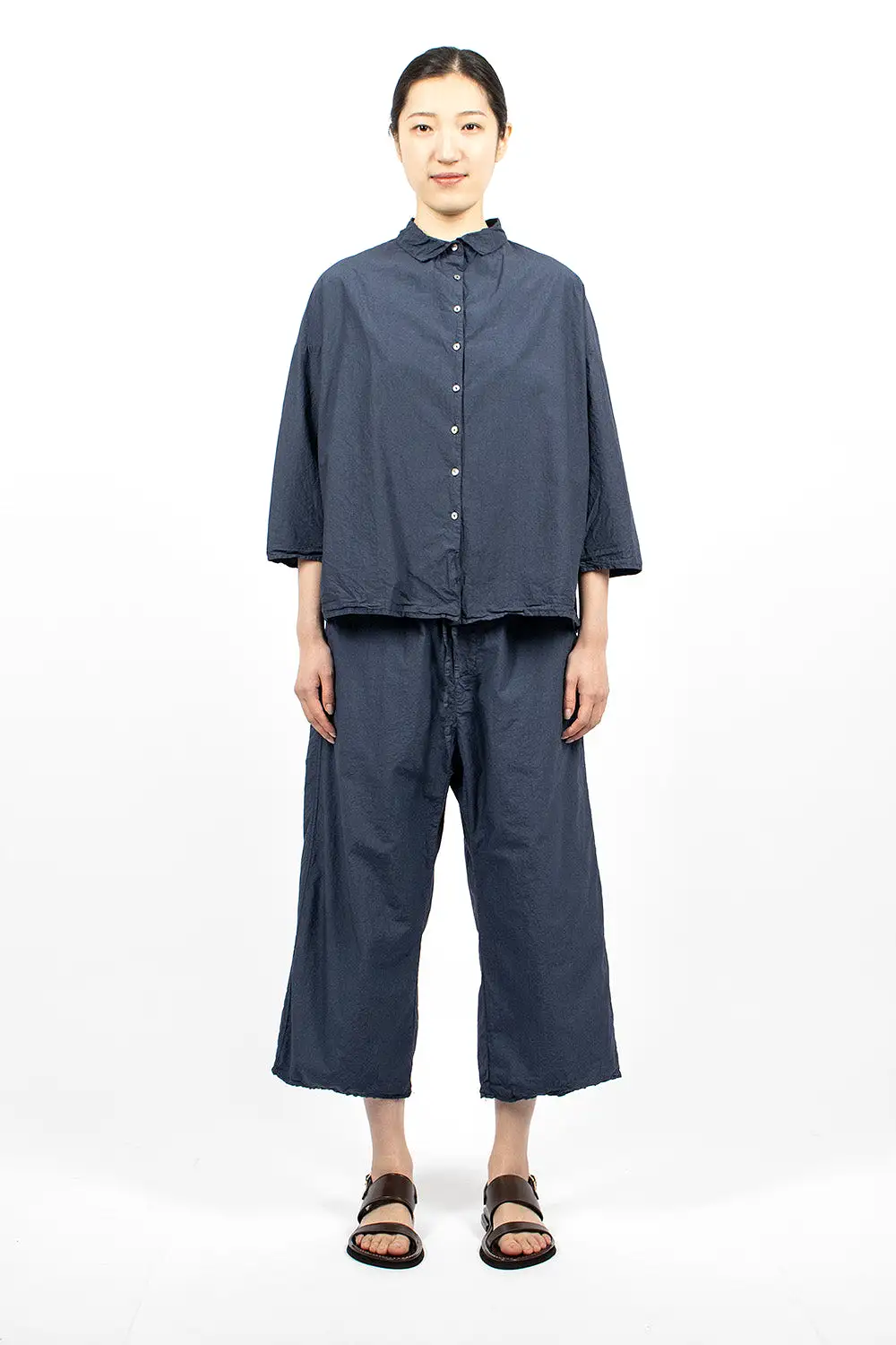 23_178 Wide&Short Trousers TC Navy