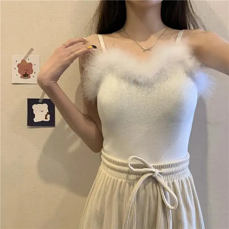 90s-Princess Feather Pastel Kawaii Aesthetic Knit Top MK18534