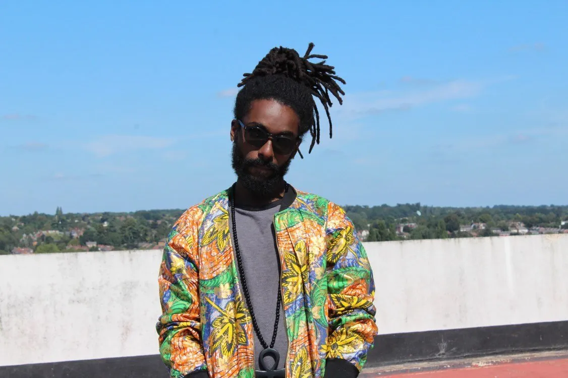 African Clothing - Festival Bomber Jacket in Gold Print