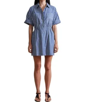 APIECE APART Palmera Mini Dress In Indigo Stripe