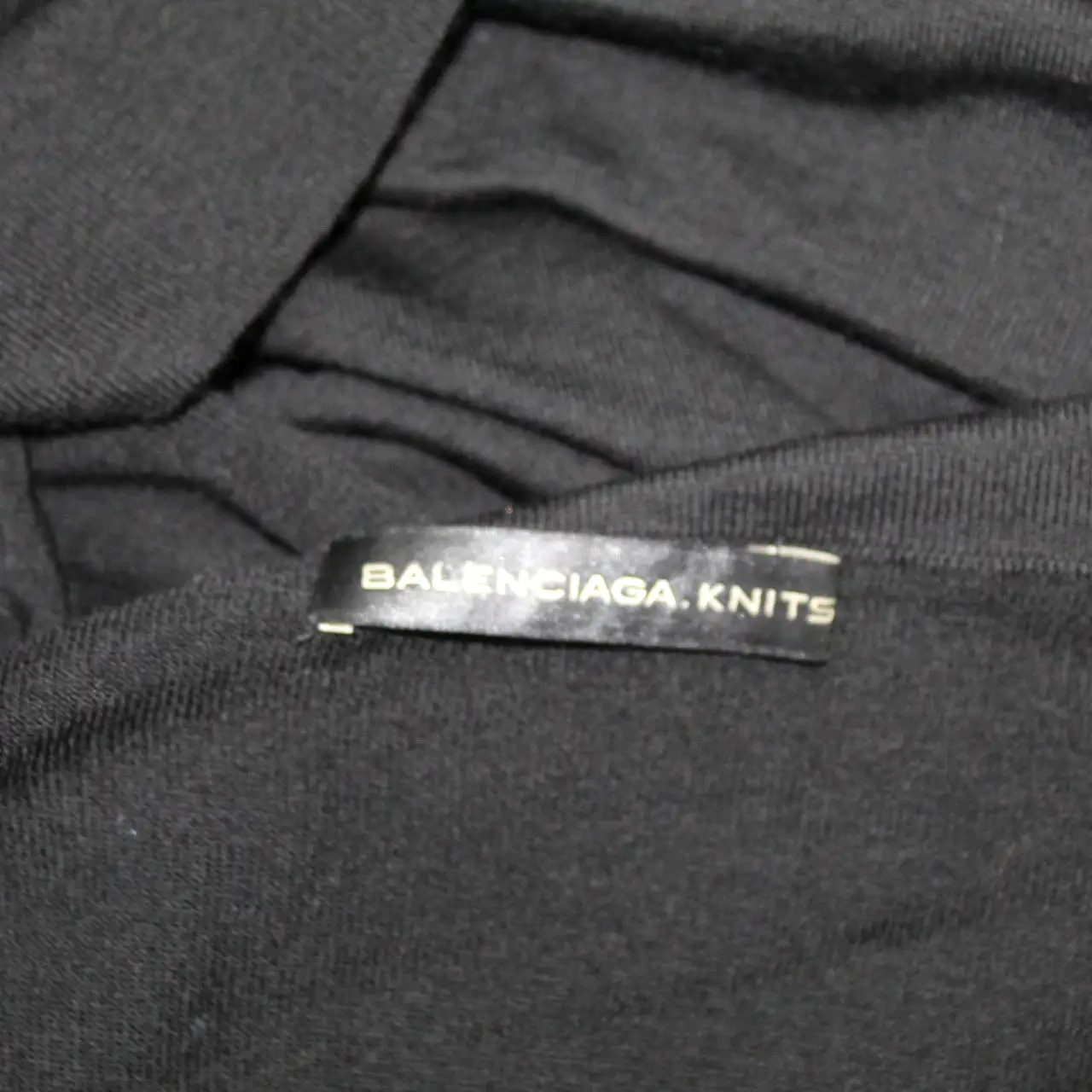 Balenciaga Brand New Black Wool Superfine Knit Cowl Neck Sweater XXS/XS/S