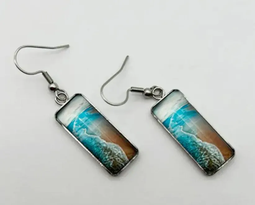 Beach and Sand - Earrings- Hookwire