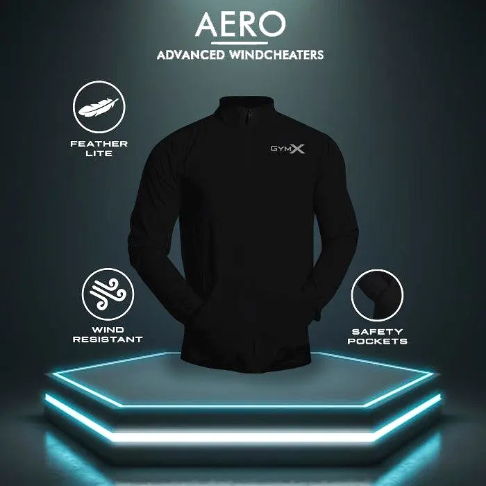 Beast Jet Black Jacket Summer Windcheater- Aero Series