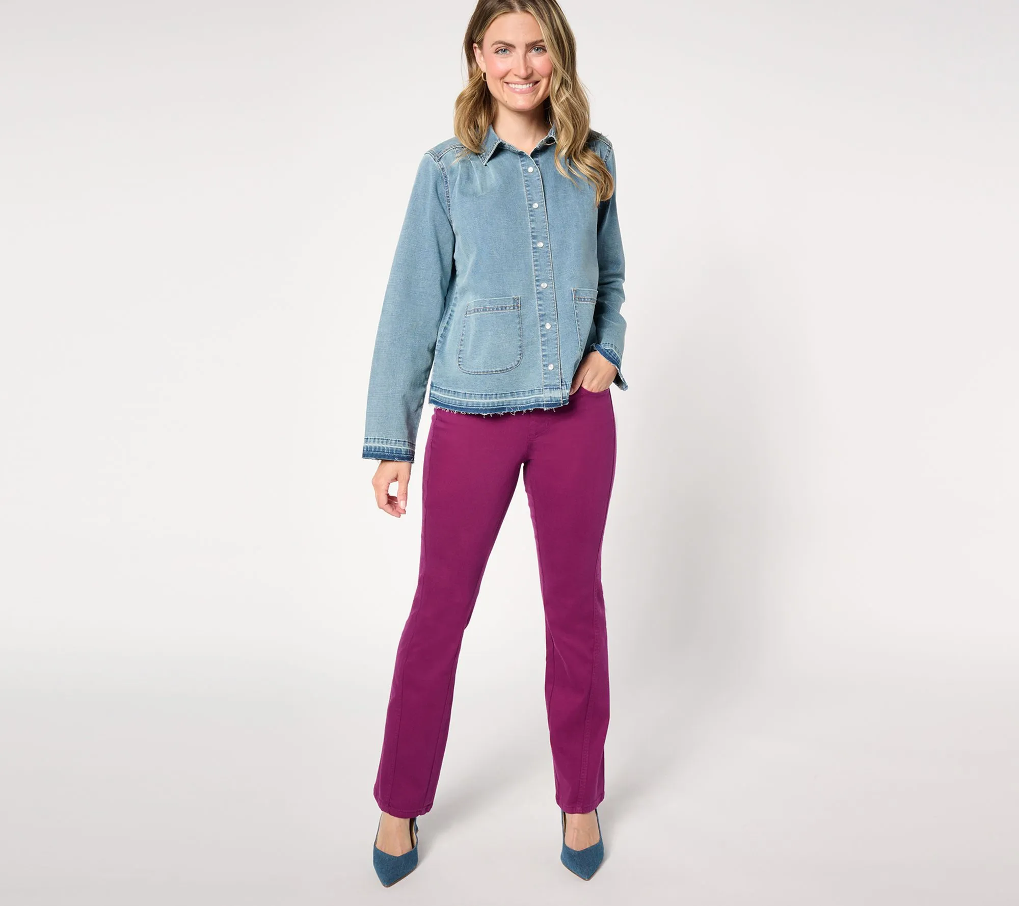 Belle by Kim Gravel Regular Primabelle Twill Forward Boot Cut Jean