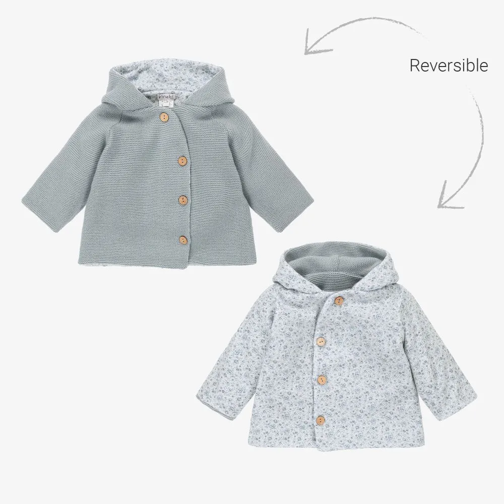 Blue Reversible Pram Coat