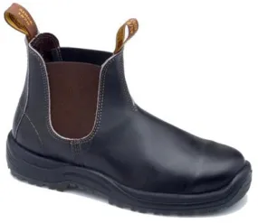 Blundstone 172 stout brown elistic side Steel Cap boot - v cut