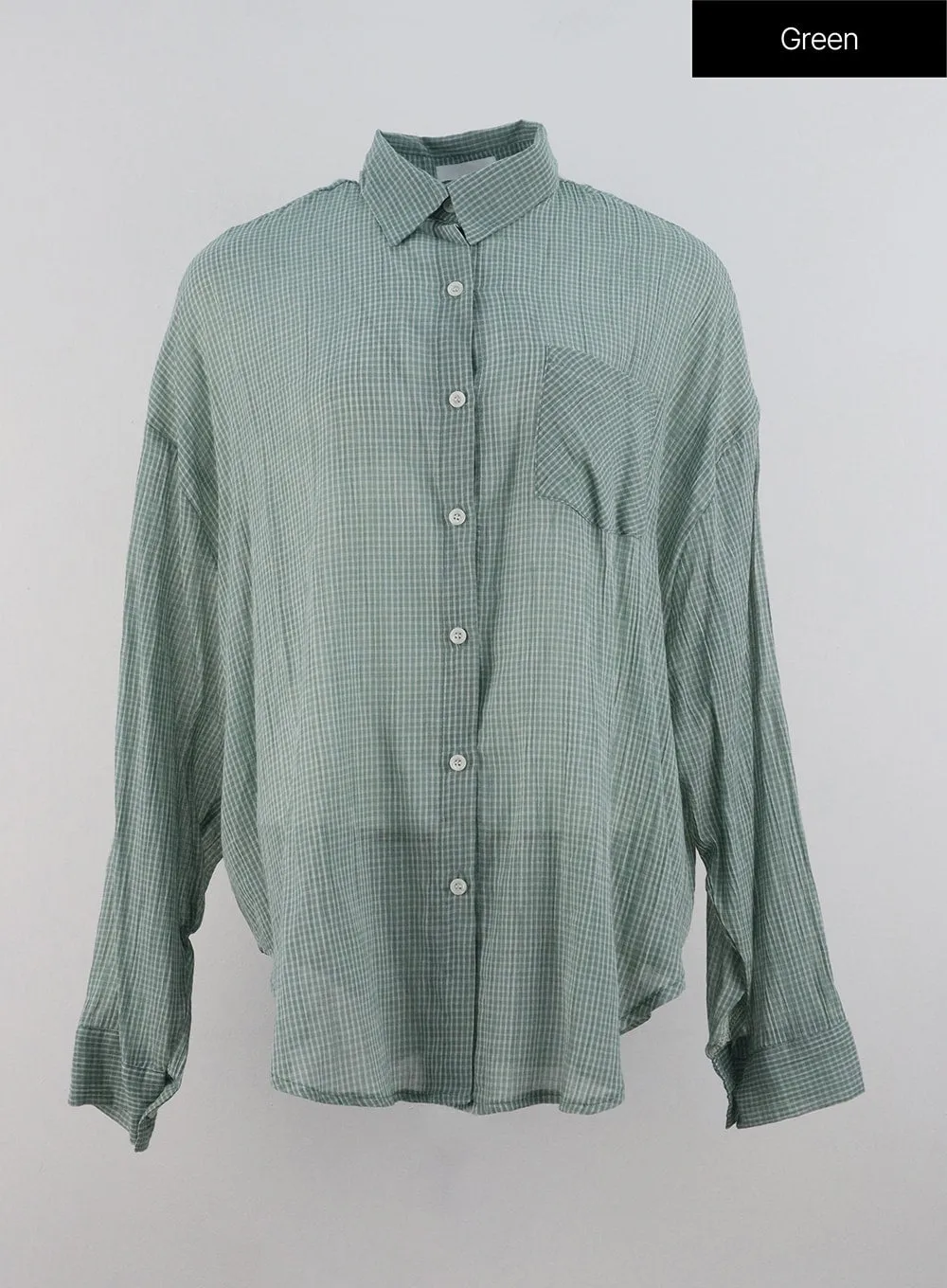 Buttoned Loose-Fit Checkered Shirt OG318