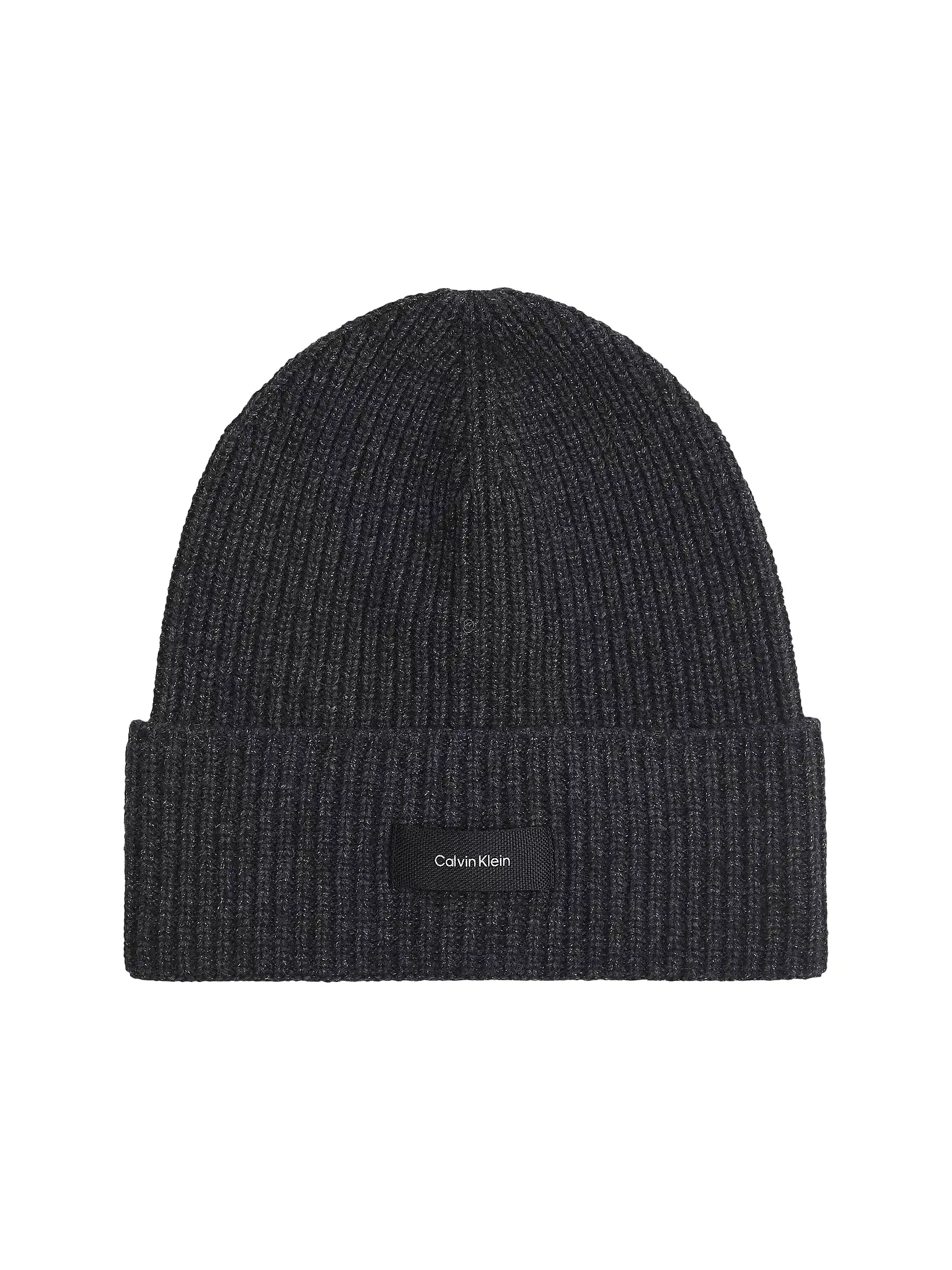 Calvin Klein Mens Daddy Wool Mix Rib Beanie Hat