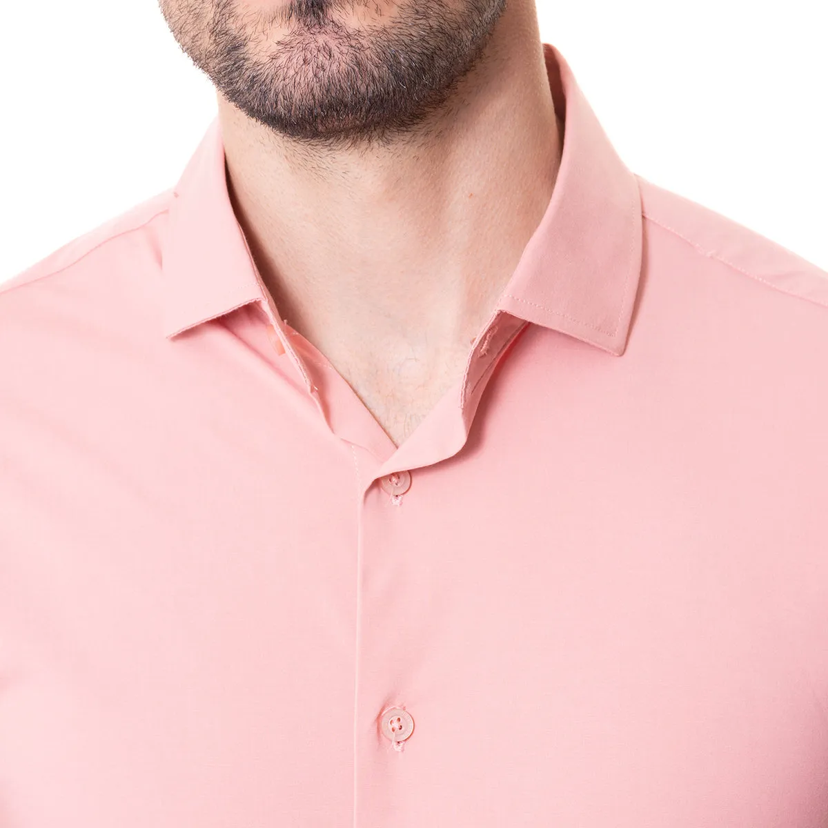 Camisa de Fibra De Bambú Rosa Aldo Conti