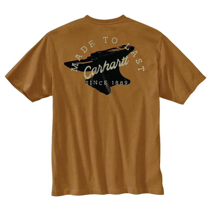 Carhartt Men's Loose Fit Heavyweight Short-Sleeve Anvil Graphic T-Shirt - Carhartt Brown