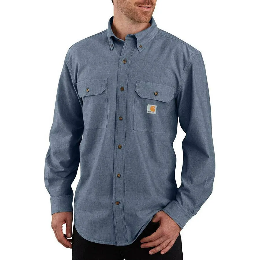 Carhartt Men's Loose Fit Midweight Chambray Long-Sleeve Shirt