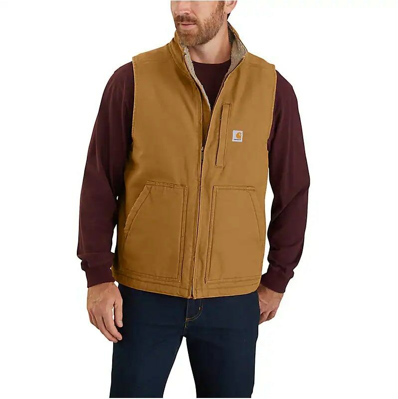 Carhartt Men's Loose Fit Mock-Neck Sherpa-Lined Vest