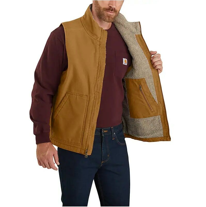 Carhartt Men's Loose Fit Mock-Neck Sherpa-Lined Vest