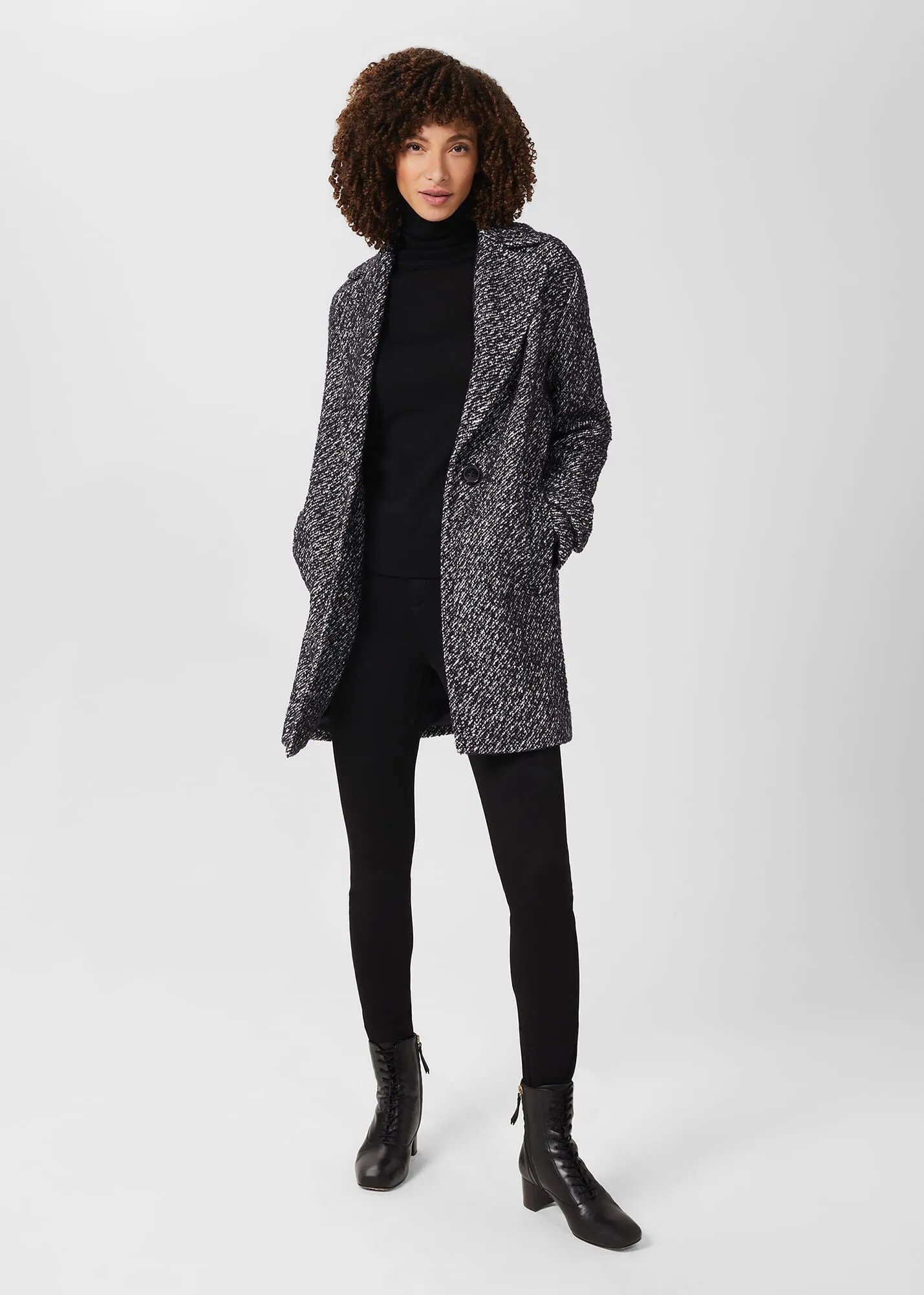 Carmina Herringbone Coat With Wool 