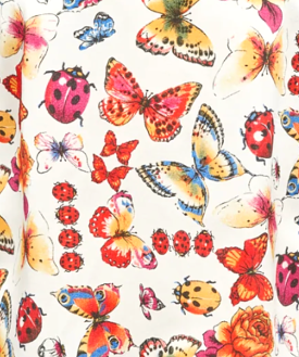 Catherine Gee Daria French Cuff Silk Blouse - Lady Bug