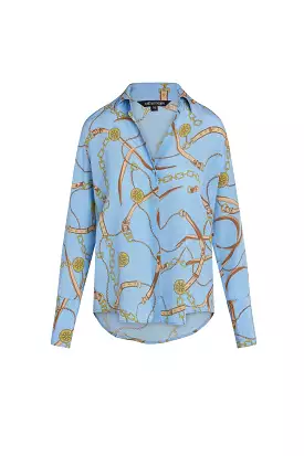 Catherine Gee Daria French Cuff Silk Blouse - San Telmo