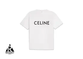 Celine Loose Fit Logo Tee White/Black