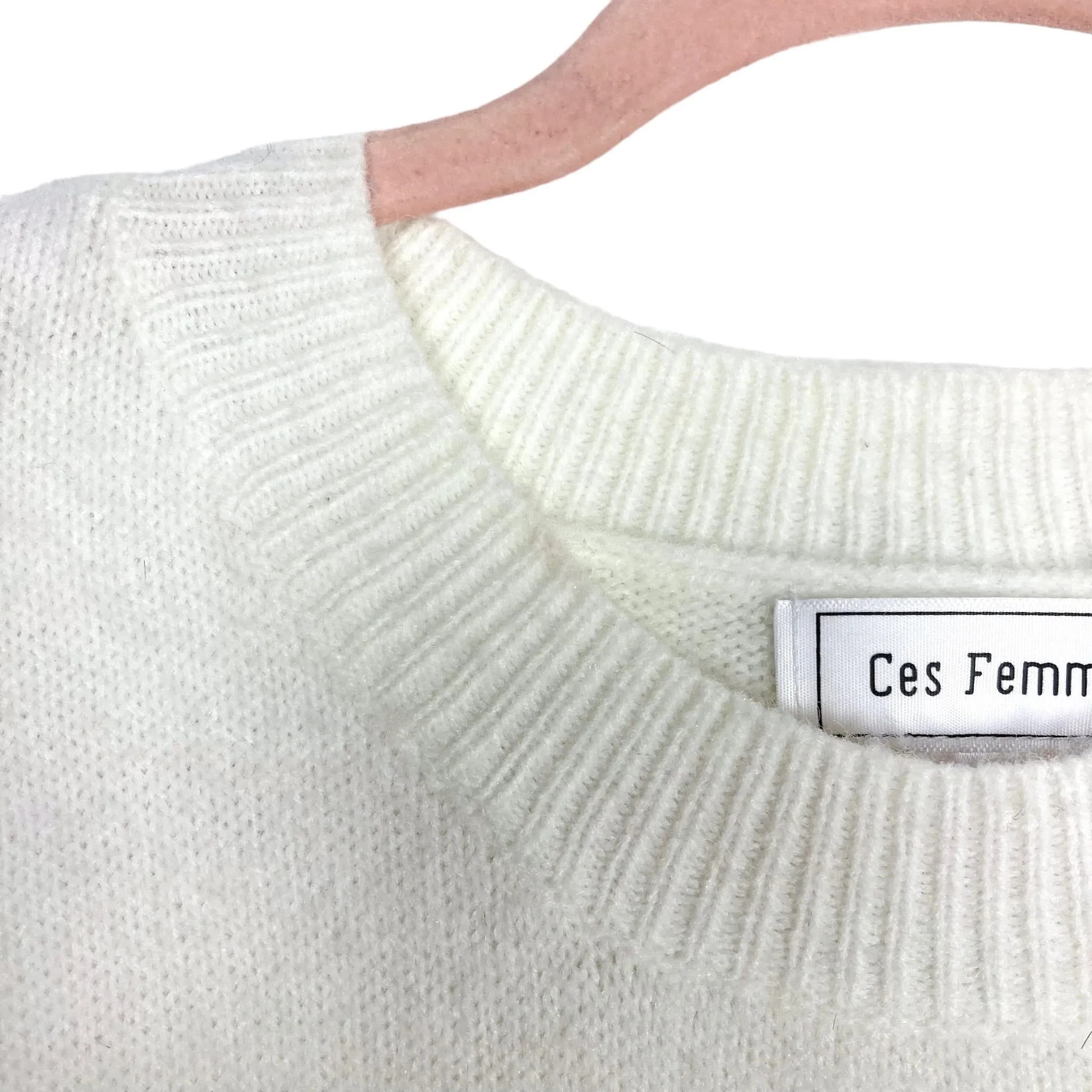 Ces Femme Ivory/Blue/Pink Ombre Sweater- Size M (see notes)