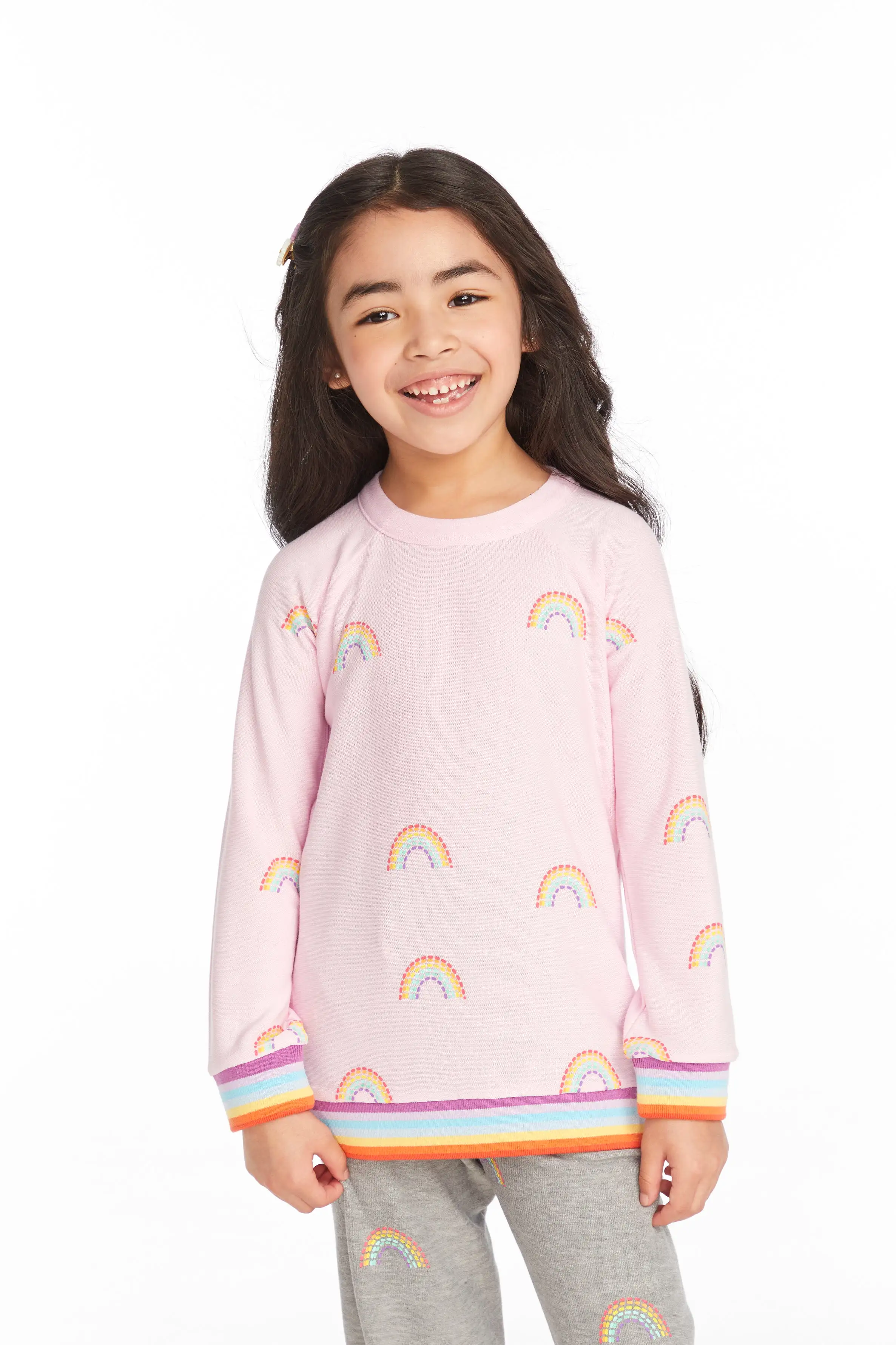 Chaser All Over Rainbow Girls Pullover