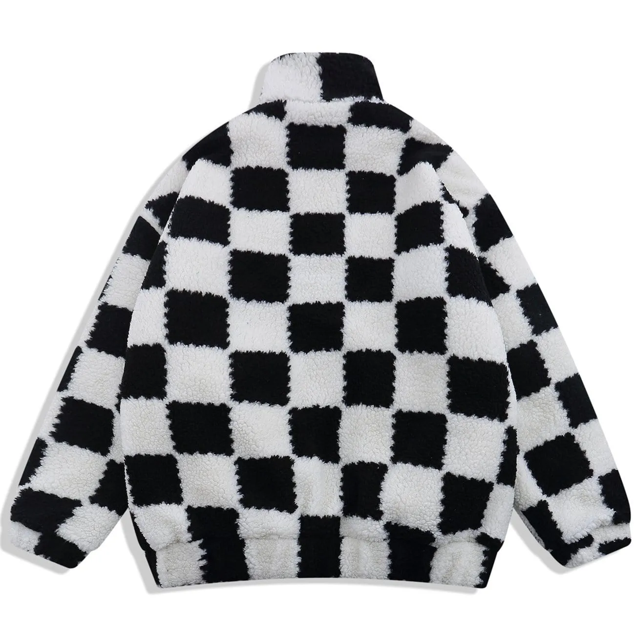 Checkerboard Sherpa Winter Coat