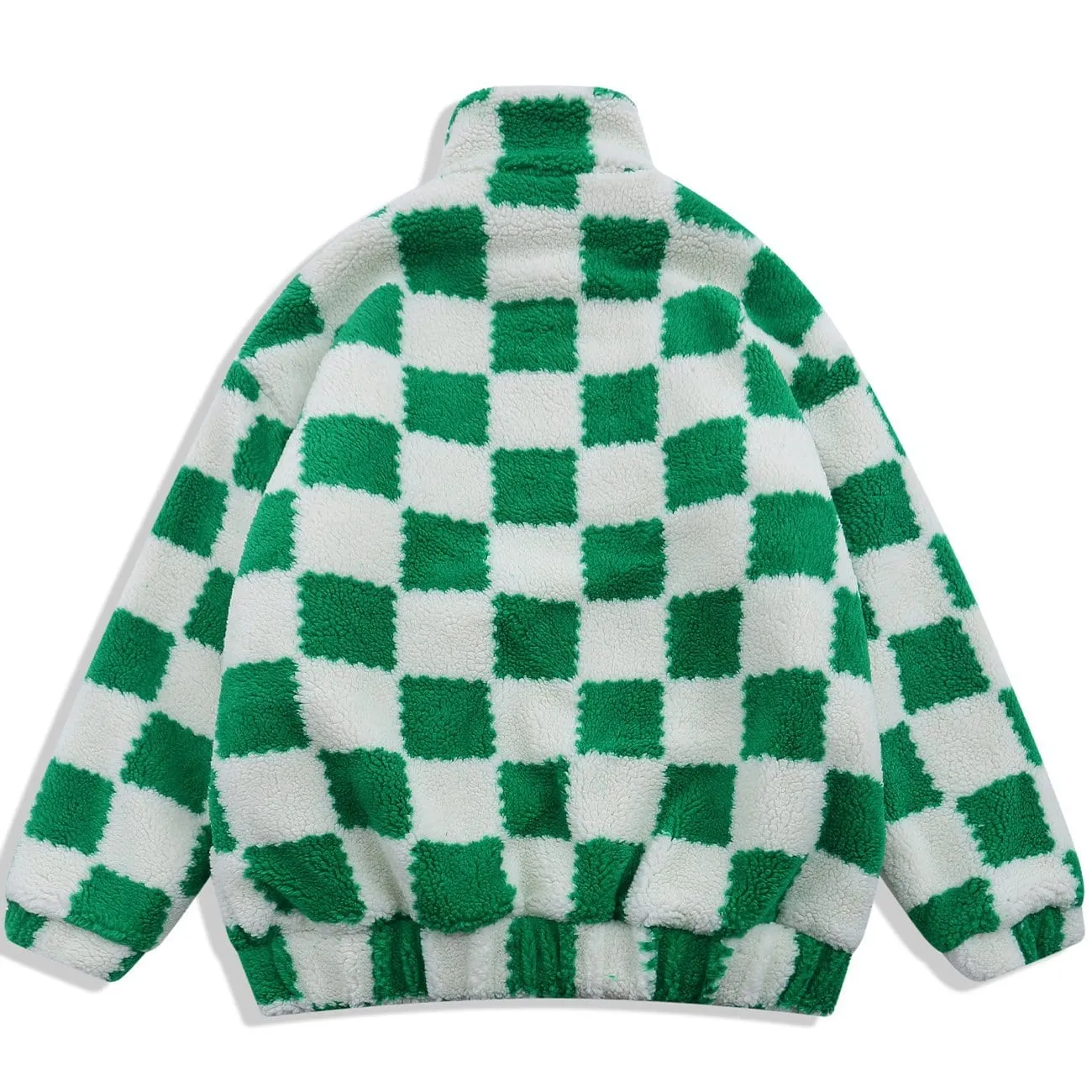 Checkerboard Sherpa Winter Coat