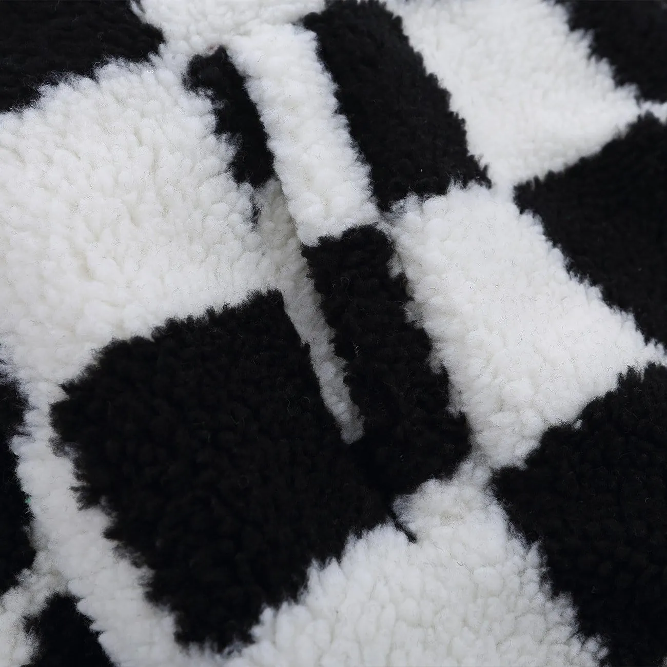 Checkerboard Sherpa Winter Coat