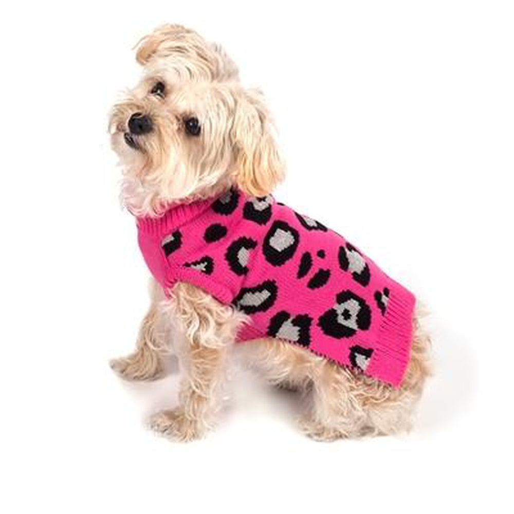 Cheetah Roll Neck Dog Sweater