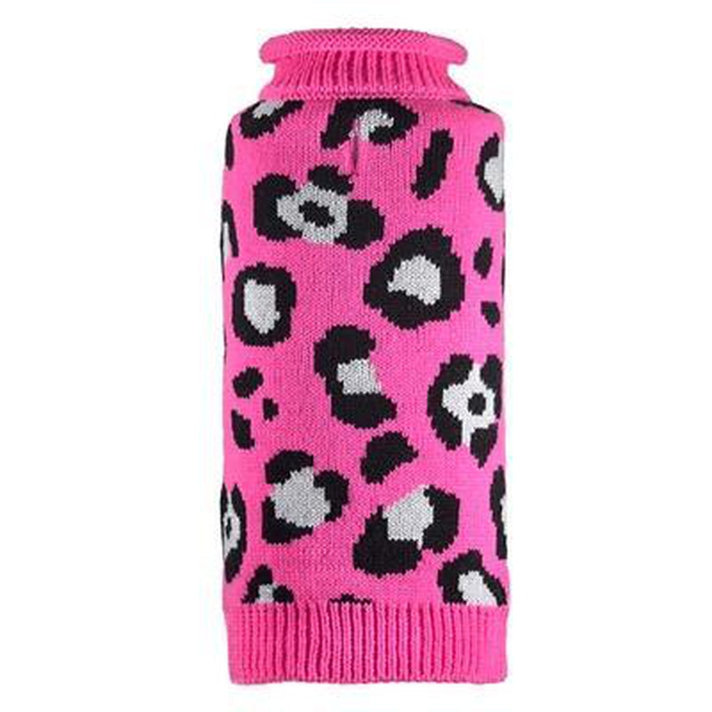 Cheetah Roll Neck Dog Sweater