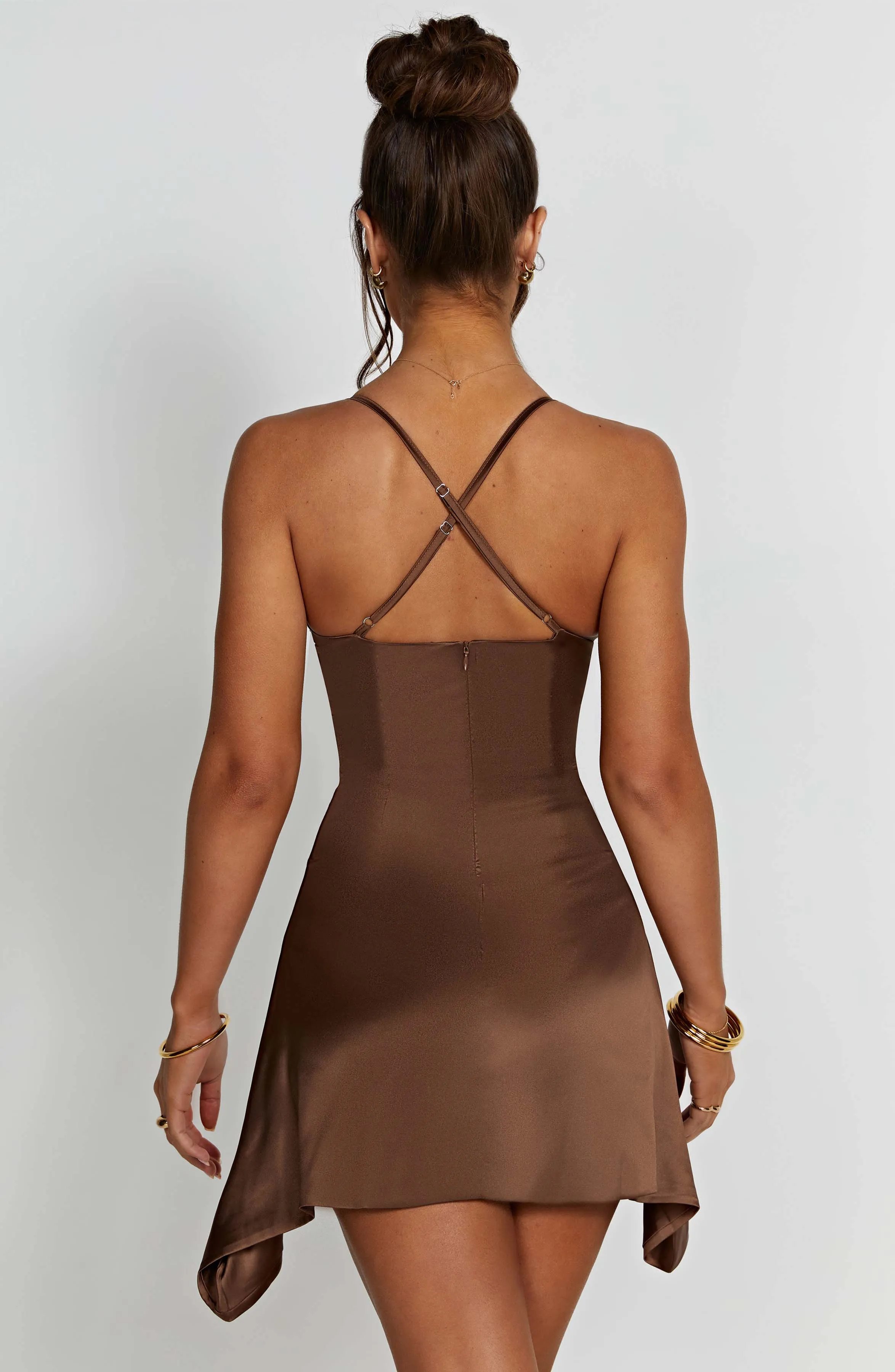 Clarise Mini Dress - Chocolate