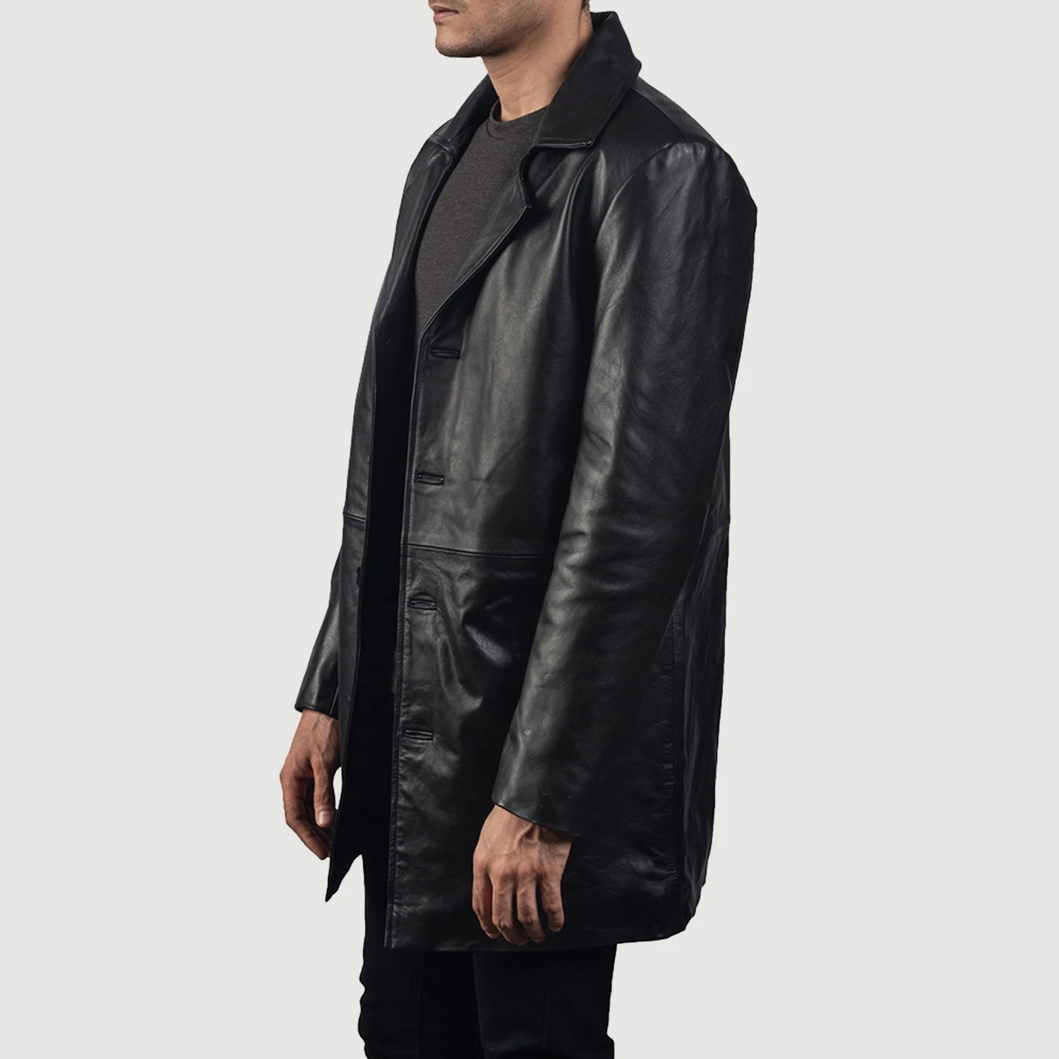 Classmith Black Leather Coat