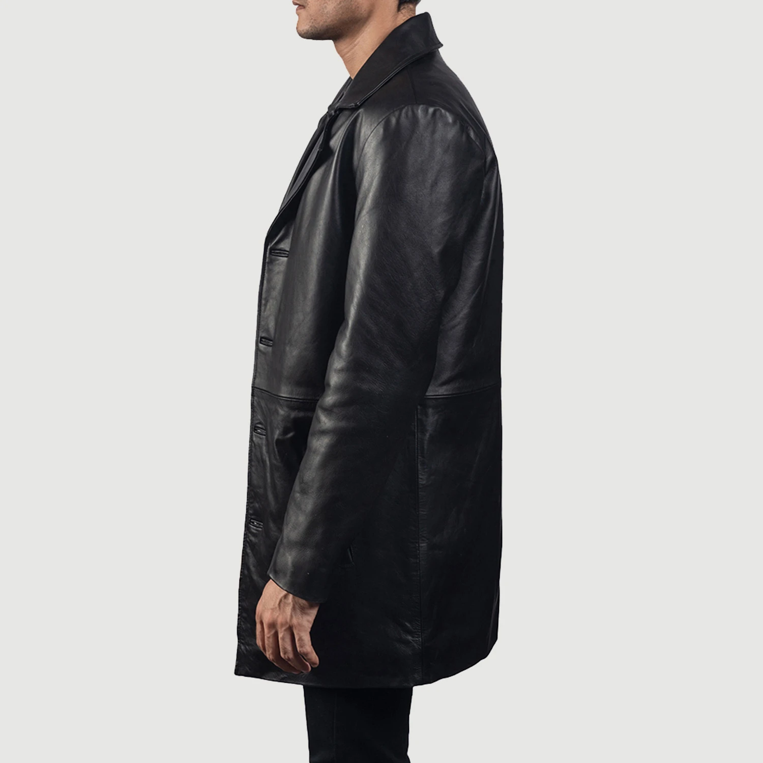 Classmith Black Leather Coat