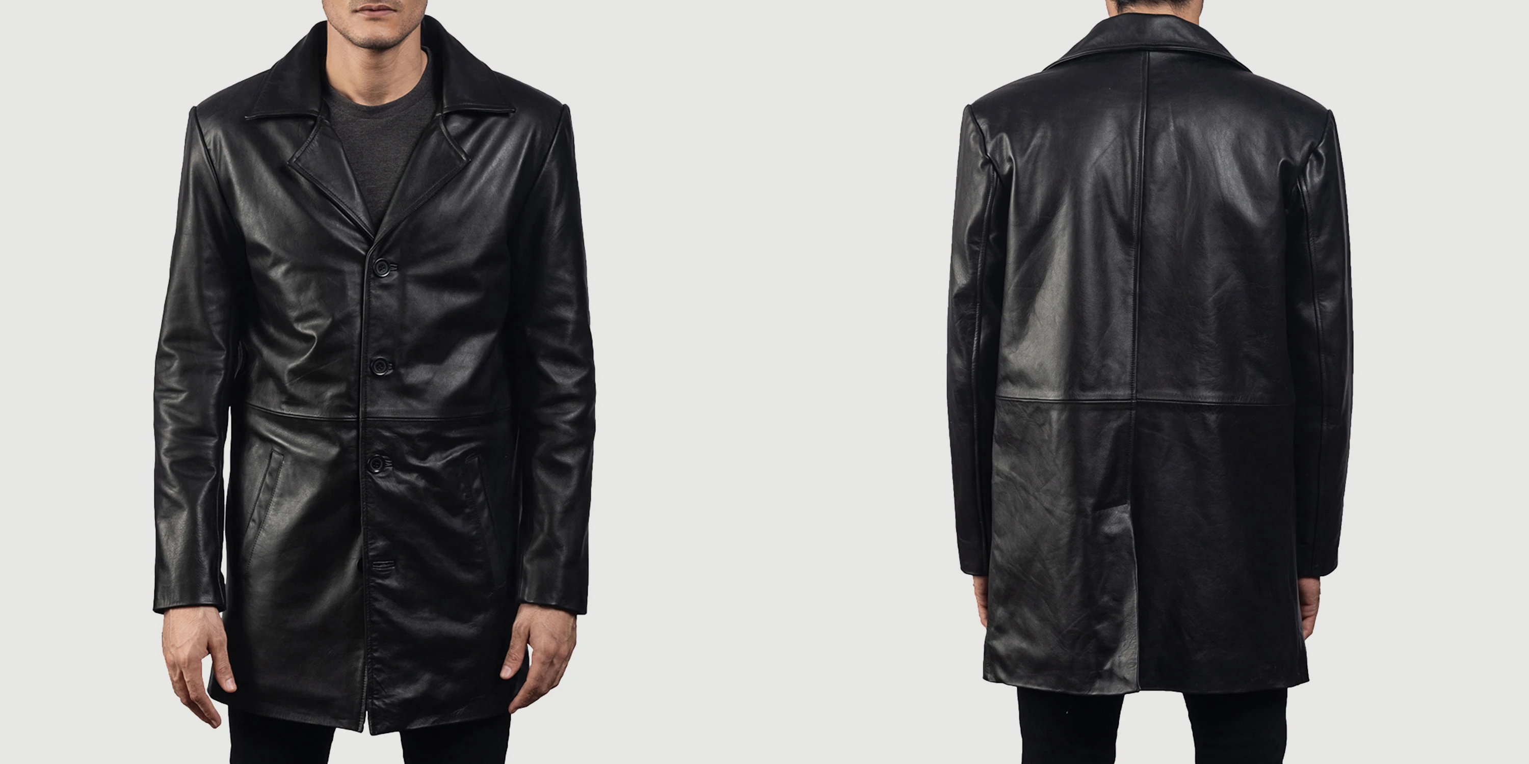 Classmith Black Leather Coat