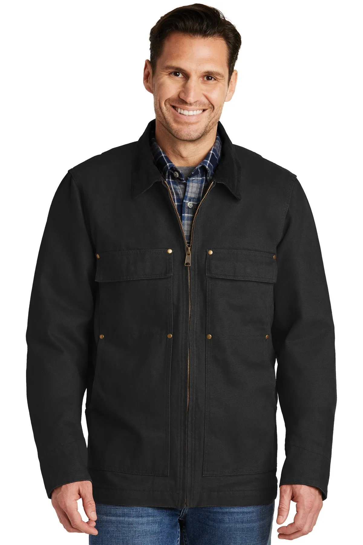 CornerStone Men's Washed Duck Cloth Chore Coat. CSJ50