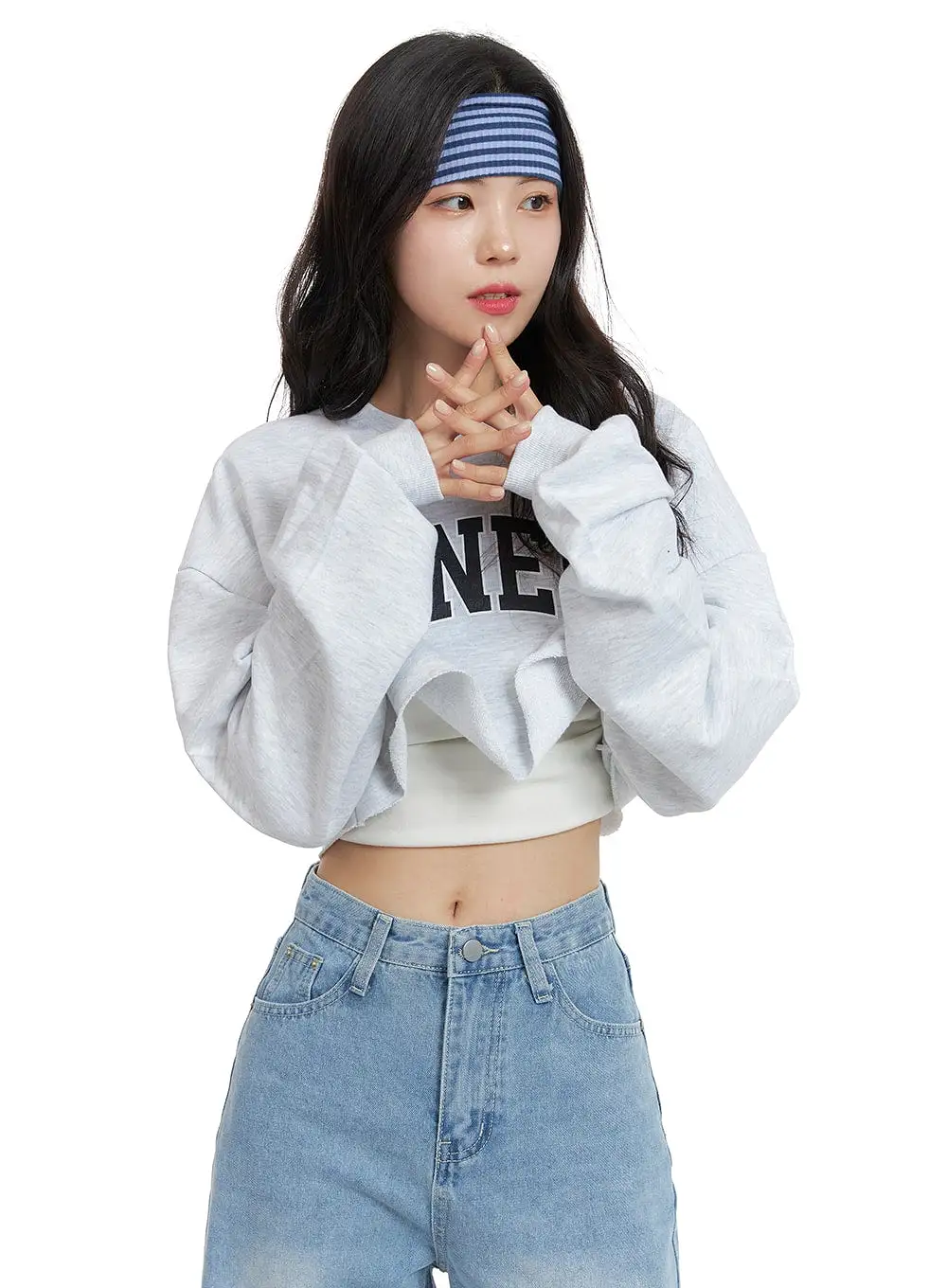 Cozy Lettering Cropped Sweater OM421