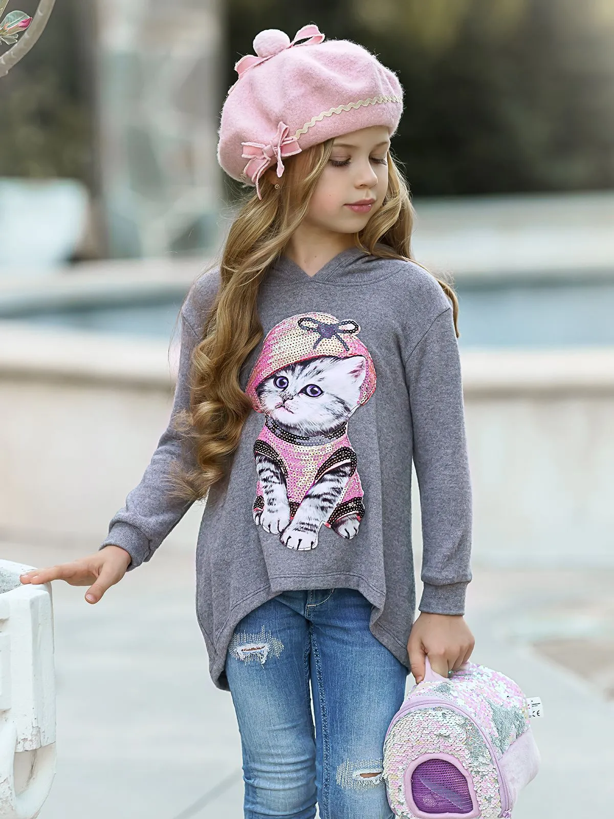 Cutest Companion Sparkle Hi-Lo Hoodie