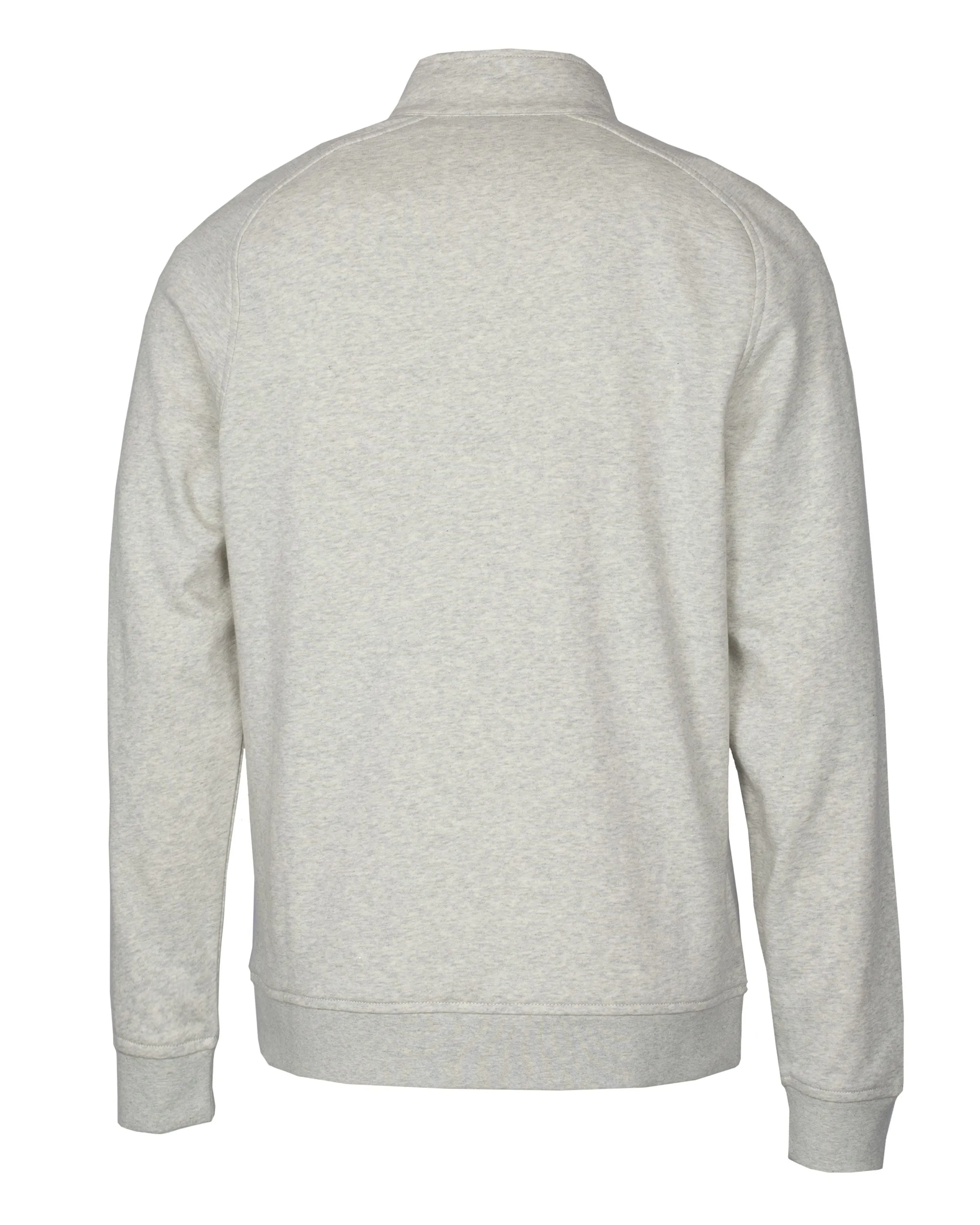 Cutter & Buck Saturday Cotton Blend Mock Pullover Sweatshirt Stone Heather