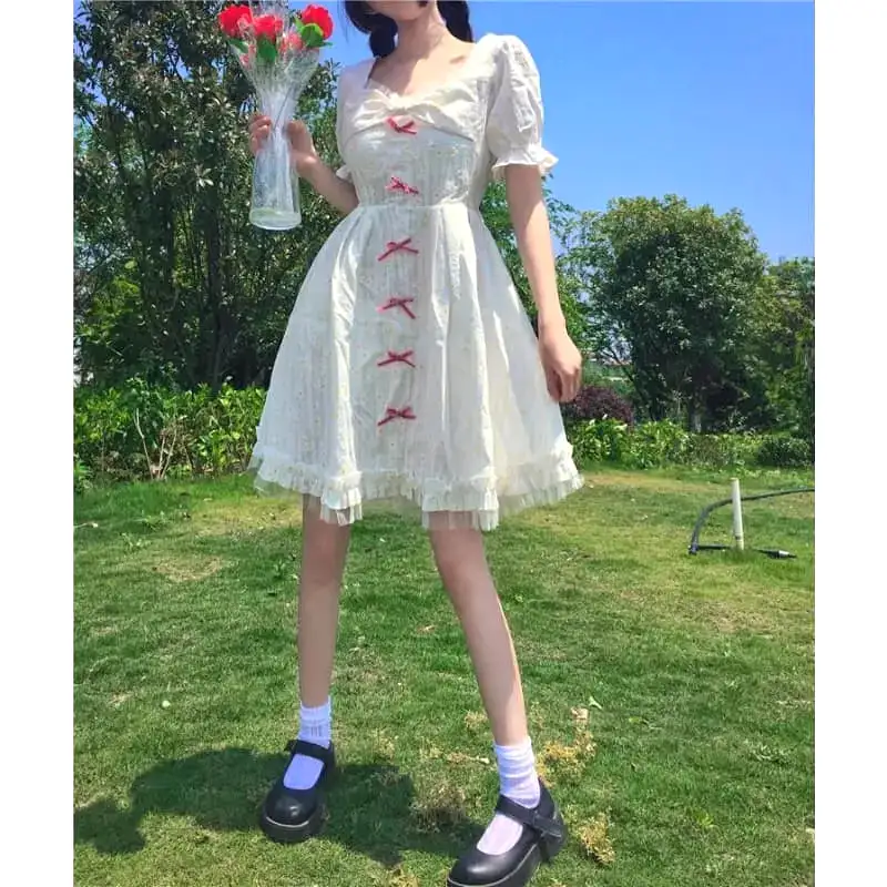 Daisy Kawaii Princess Short Sleeve Summer Dolly Dress