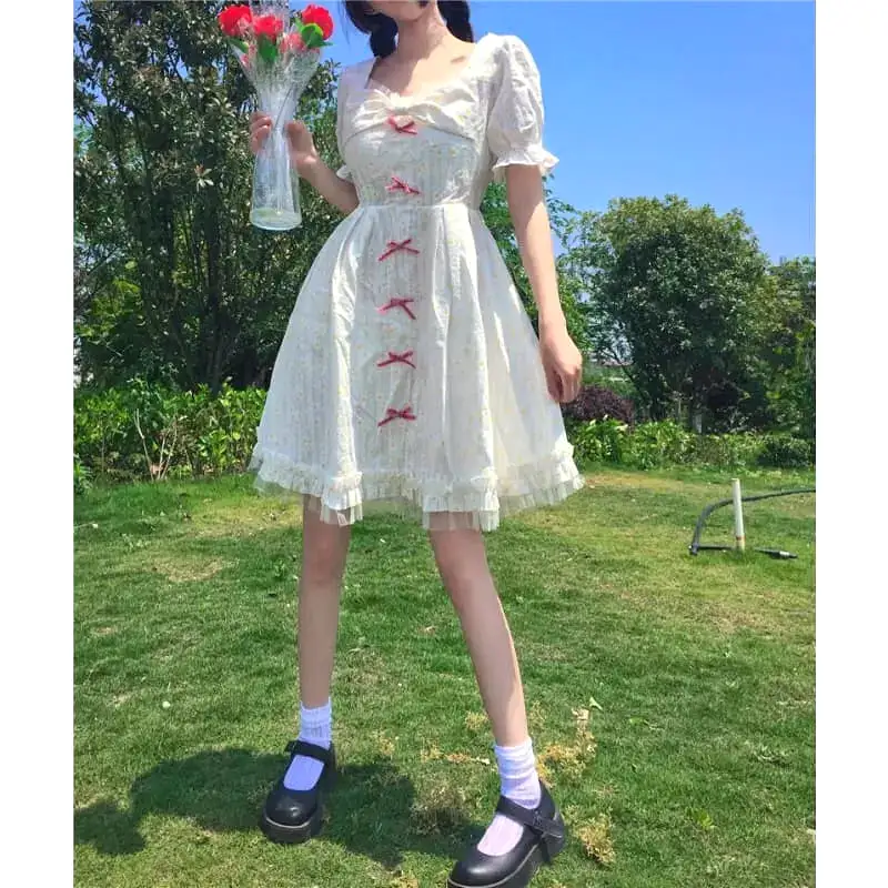 Daisy Kawaii Princess Short Sleeve Summer Dolly Dress