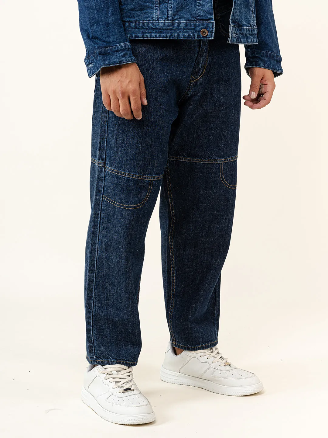 Dark Blue Baggy Fit Denim Jeans