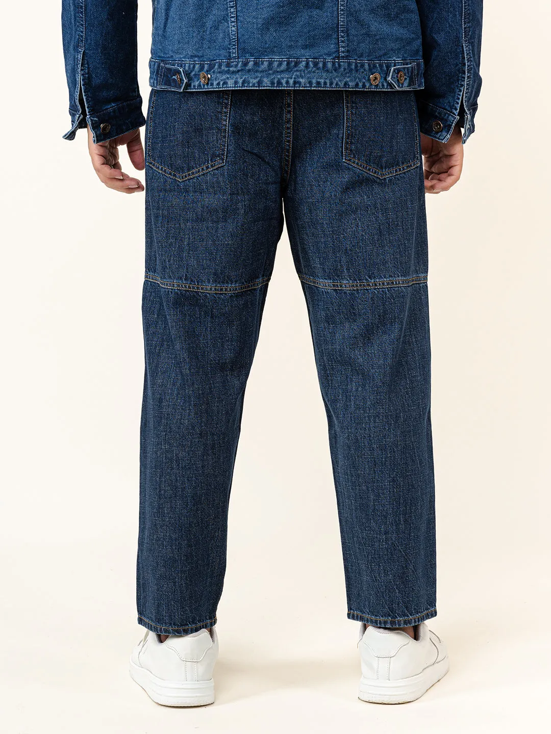 Dark Blue Baggy Fit Denim Jeans