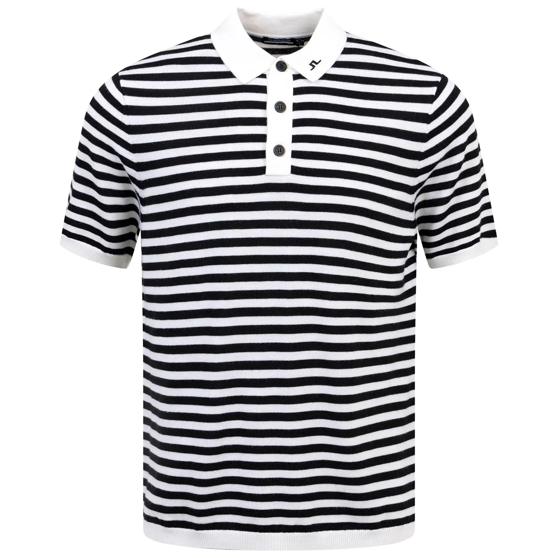 Darrell Stripe Loose Fit Polo Black - W23