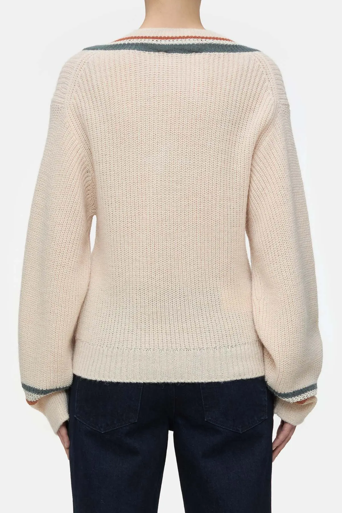 Deep V-Neck Sweater - Albicocca