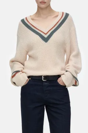 Deep V-Neck Sweater - Albicocca