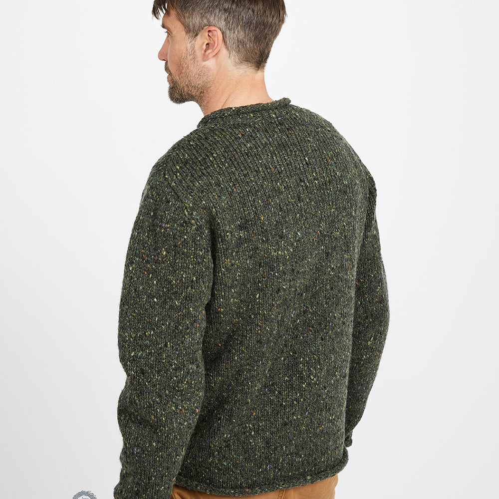 Donegal Tweed Roll Neck Sweater