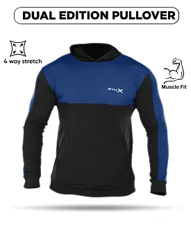 Dual Edition GymX Pullover: Electric Blue - Sale