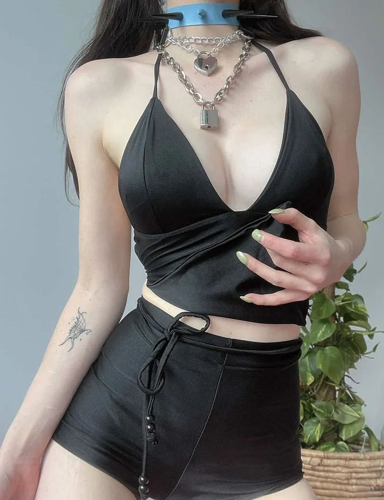 EBONY CROP - JET BLACK