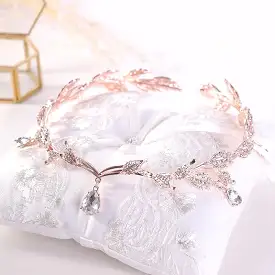 Elegant Princess Crystal Crown Bridal Hair Jewelry MK18936